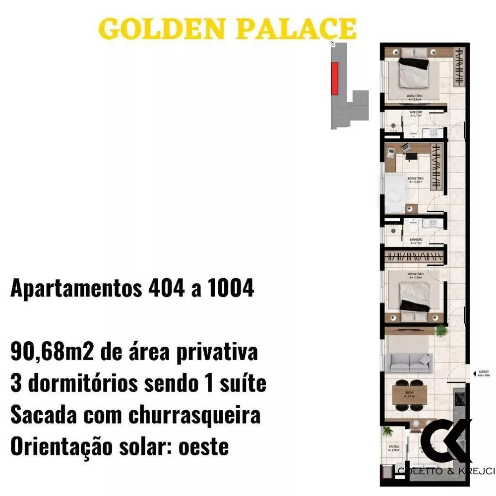 Apartamento, 3 quartos, 90 m² - Foto 4