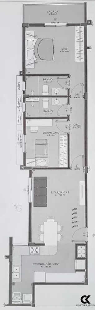 Apartamento, 2 quartos, 91 m² - Foto 2