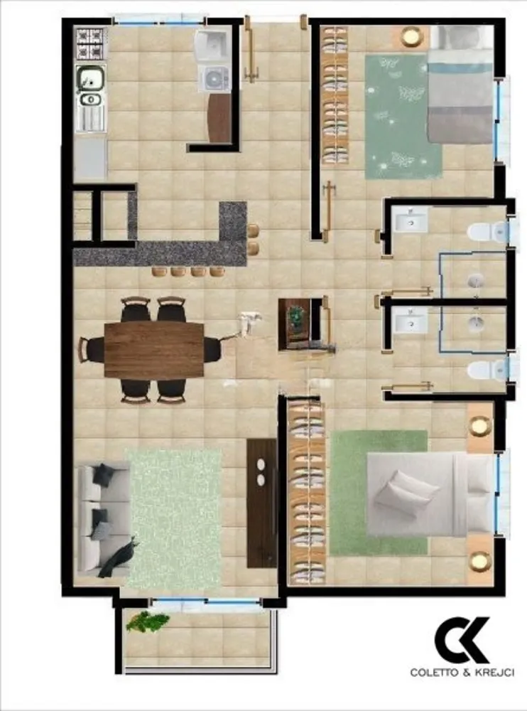 Apartamento, 2 quartos, 73 m² - Foto 4