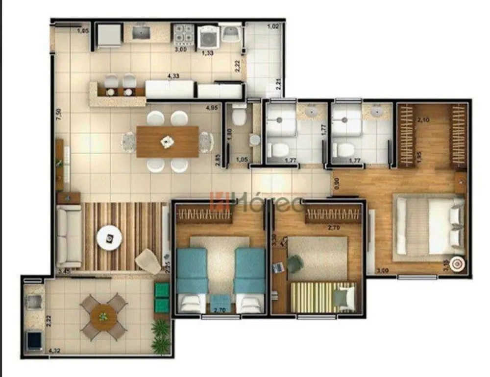 Apartamento, 3 quartos, 103 m² - Foto 12