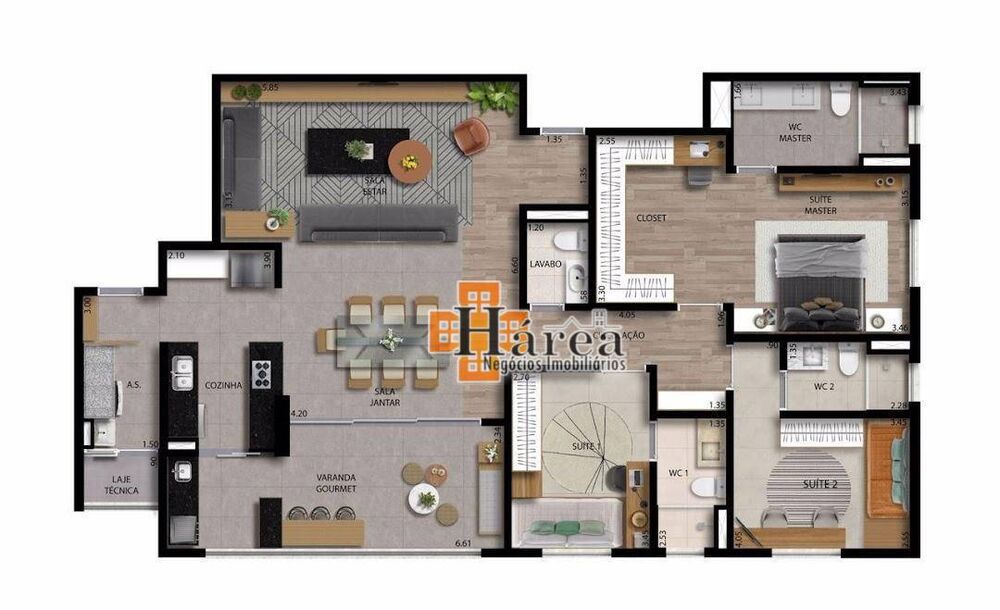 Apartamento, 3 quartos, 143 m² - Foto 2