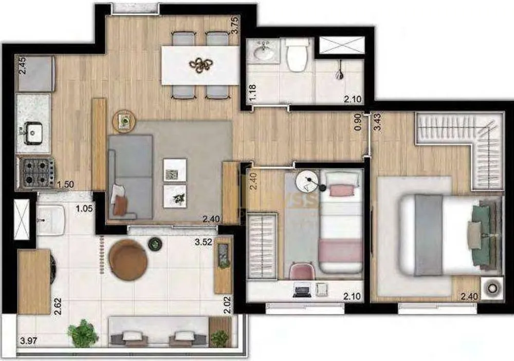 Apartamento, 2 quartos, 45 m² - Foto 8