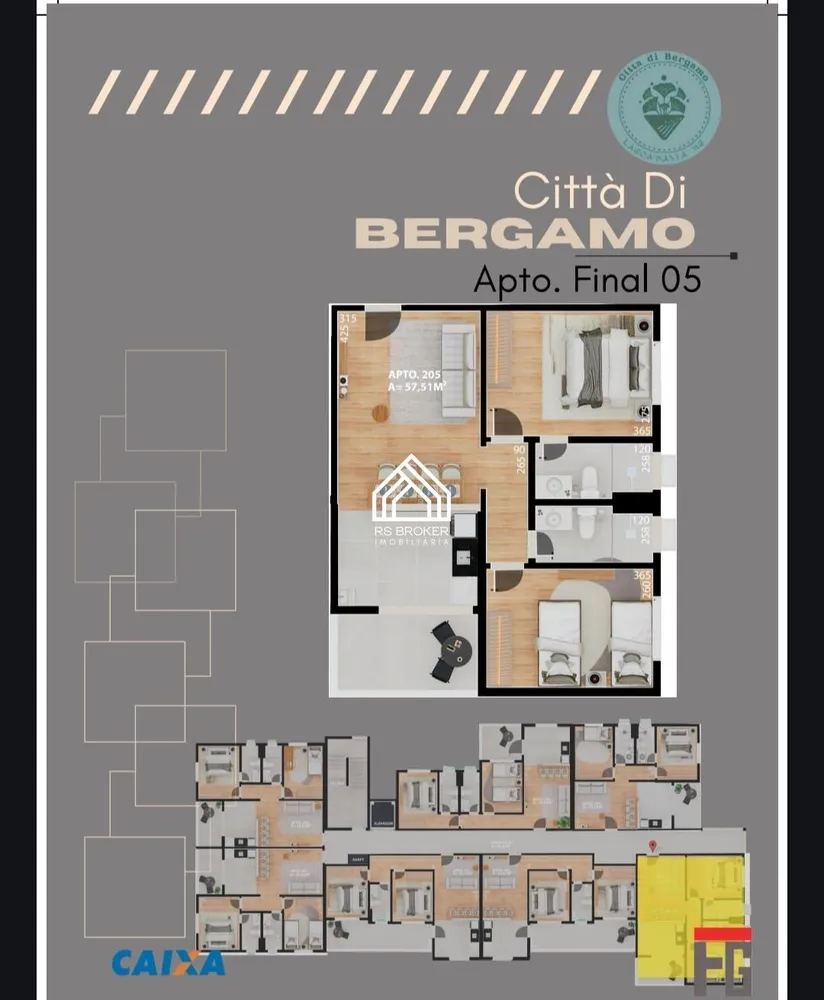 Apartamento, 2 quartos, 57 m² - Foto 2