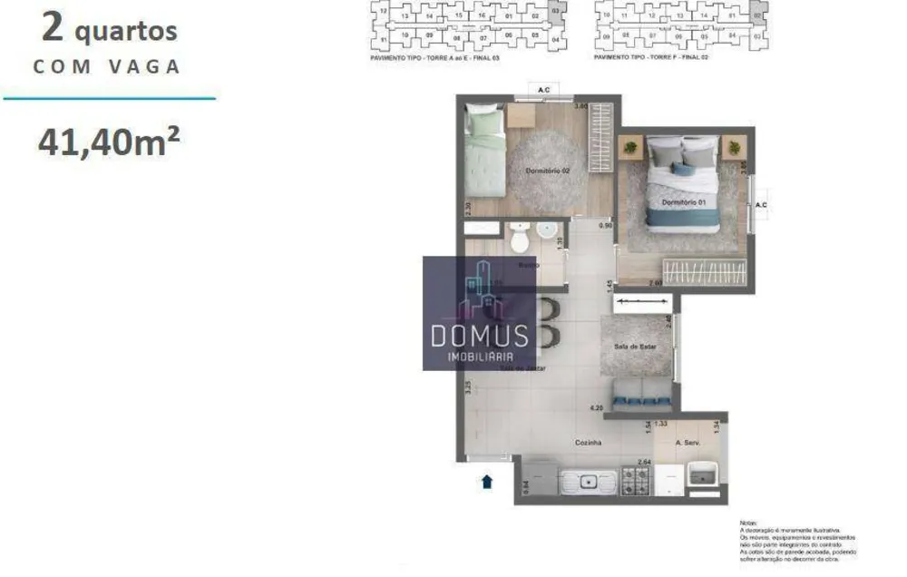 Apartamento, 2 quartos, 41 m² - Foto 14