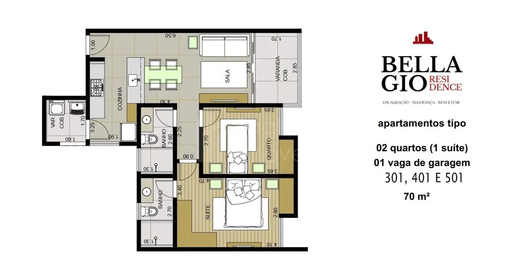 Apartamento, 2 quartos, 70 m² - Foto 13