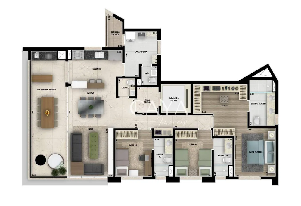 Apartamento, 3 quartos, 151 m² - Foto 7