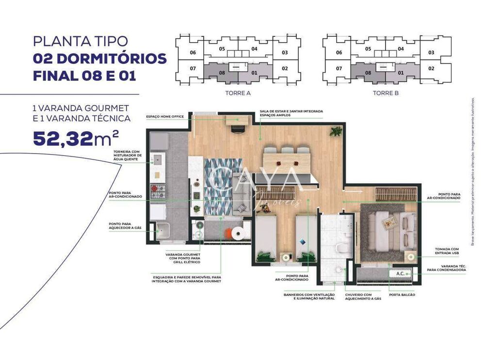 Apartamento, 2 quartos, 60 m² - Foto 23