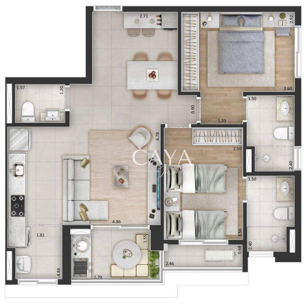 Apartamento, 2 quartos, 76 m² - Foto 5