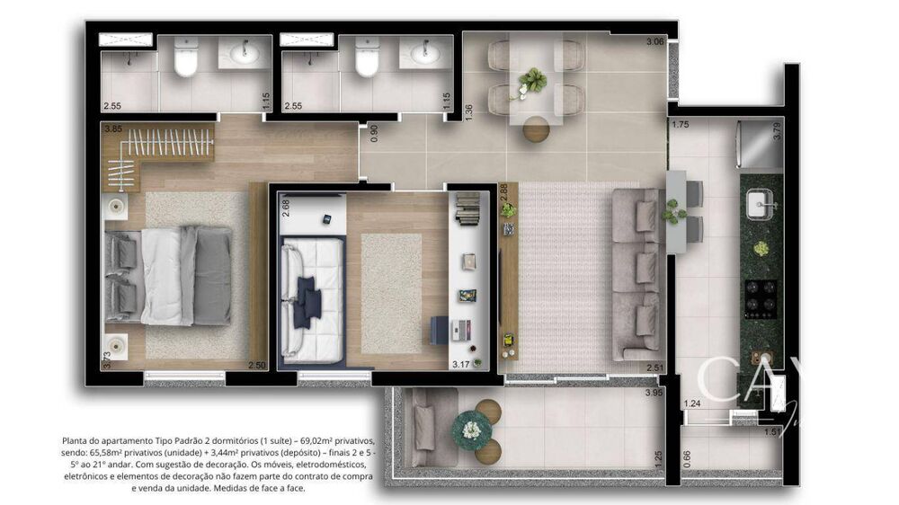 Apartamento, 3 quartos, 91 m² - Foto 1