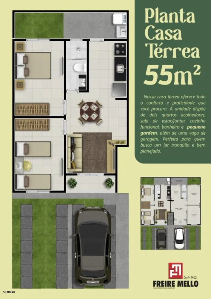 Casa, 2 quartos, 55 m² - Foto 9