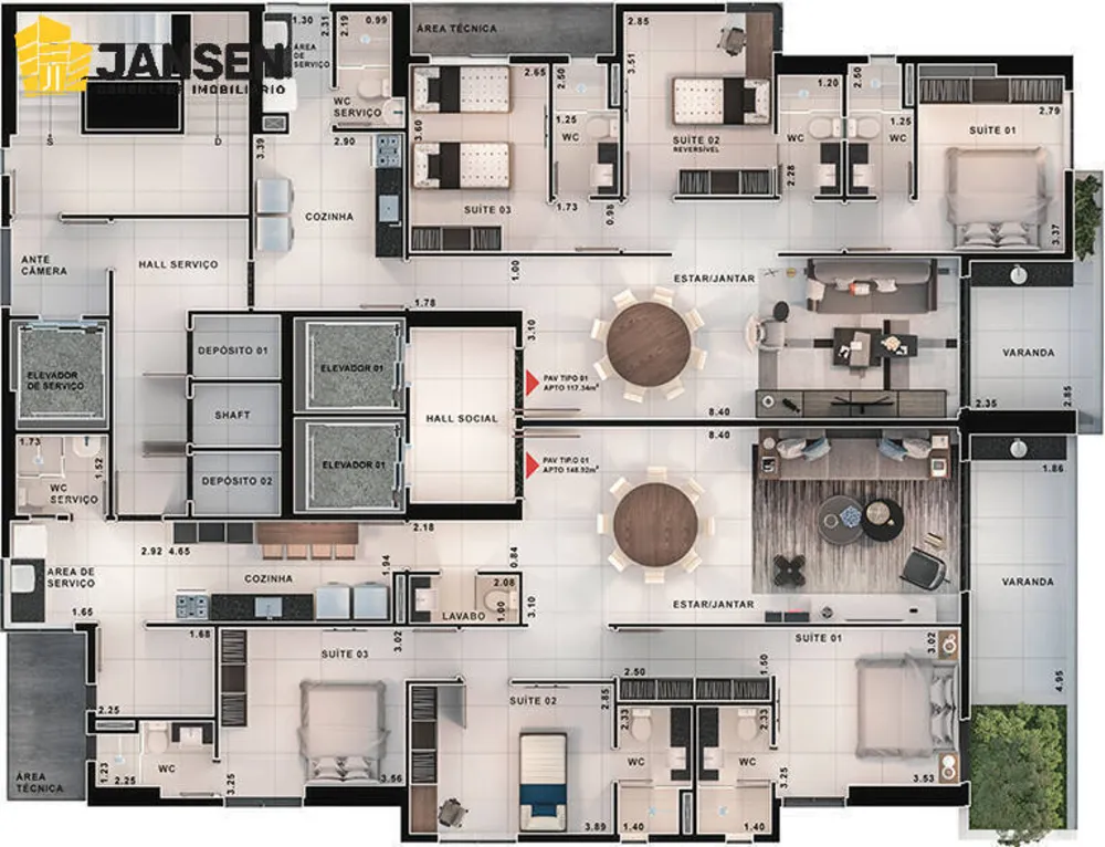 Apartamento, 3 quartos, 146 m² - Foto 14