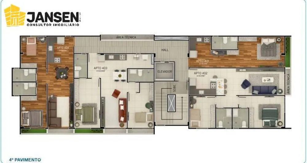 Apartamento, 2 quartos, 54 m² - Foto 3
