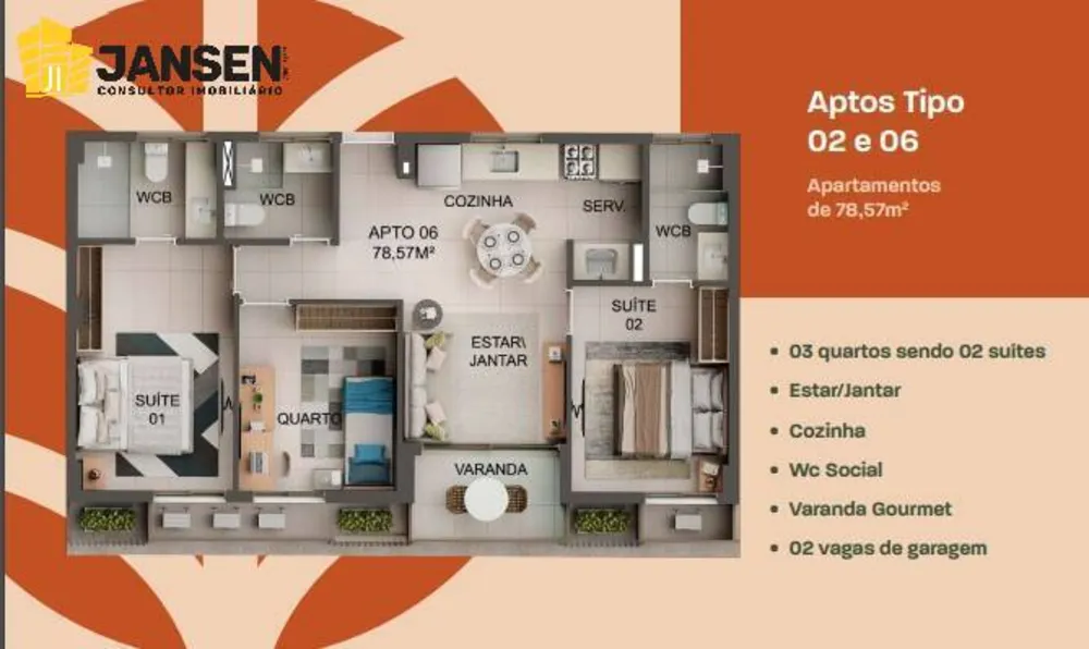 Apartamento, 3 quartos, 77 m² - Foto 13