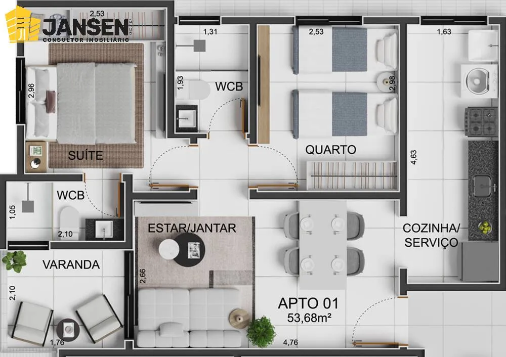 Apartamento, 3 quartos, 68 m² - Foto 11