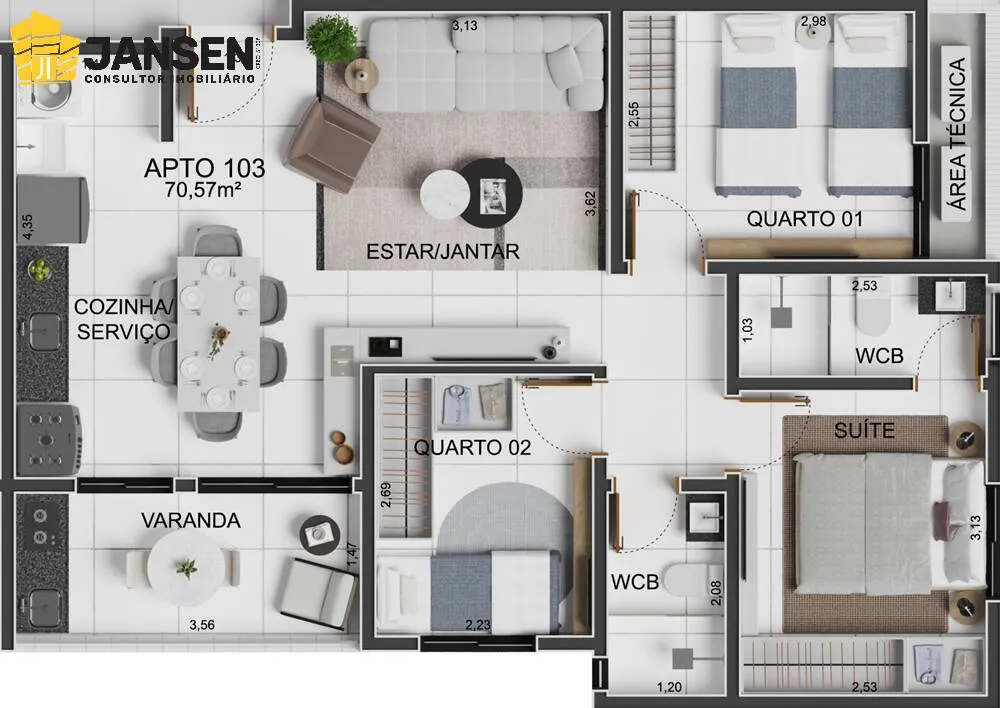 Apartamento, 3 quartos, 68 m² - Foto 14