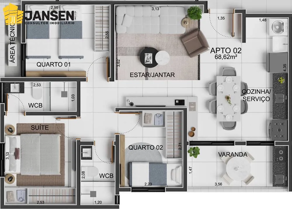 Apartamento, 3 quartos, 68 m² - Foto 13