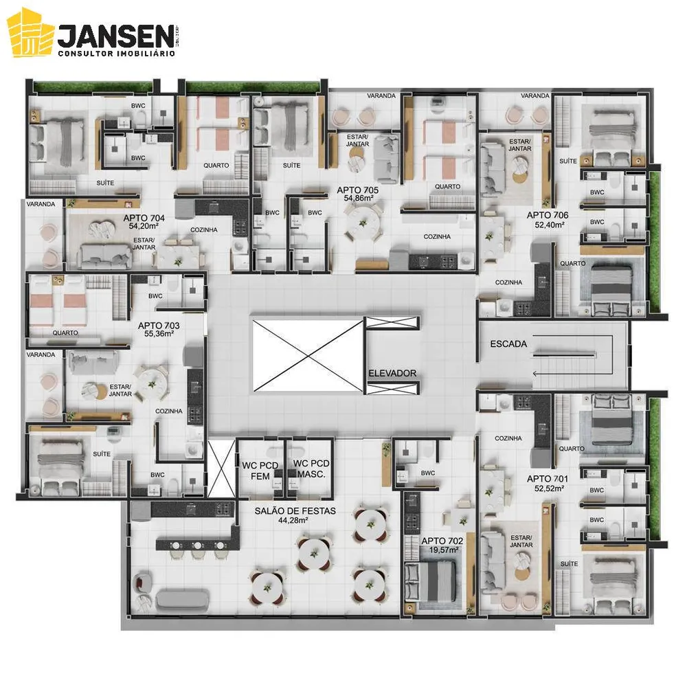 Apartamento, 3 quartos, 77 m² - Foto 12