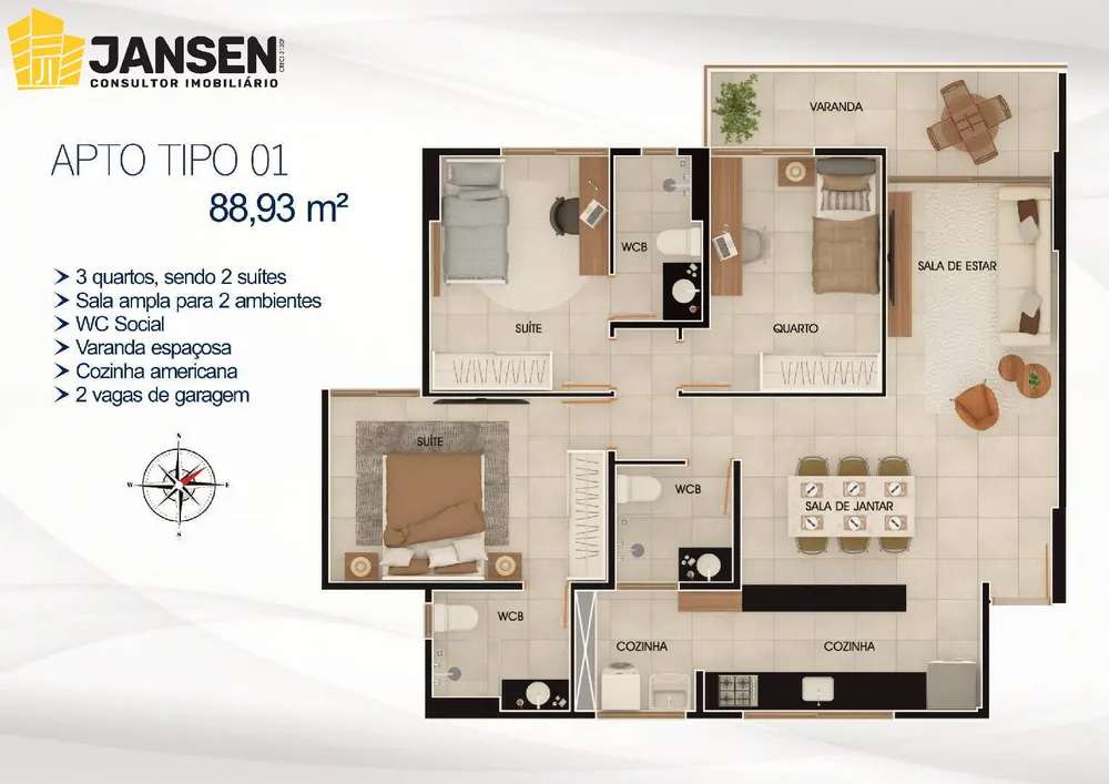 Apartamento, 3 quartos, 88 m² - Foto 13