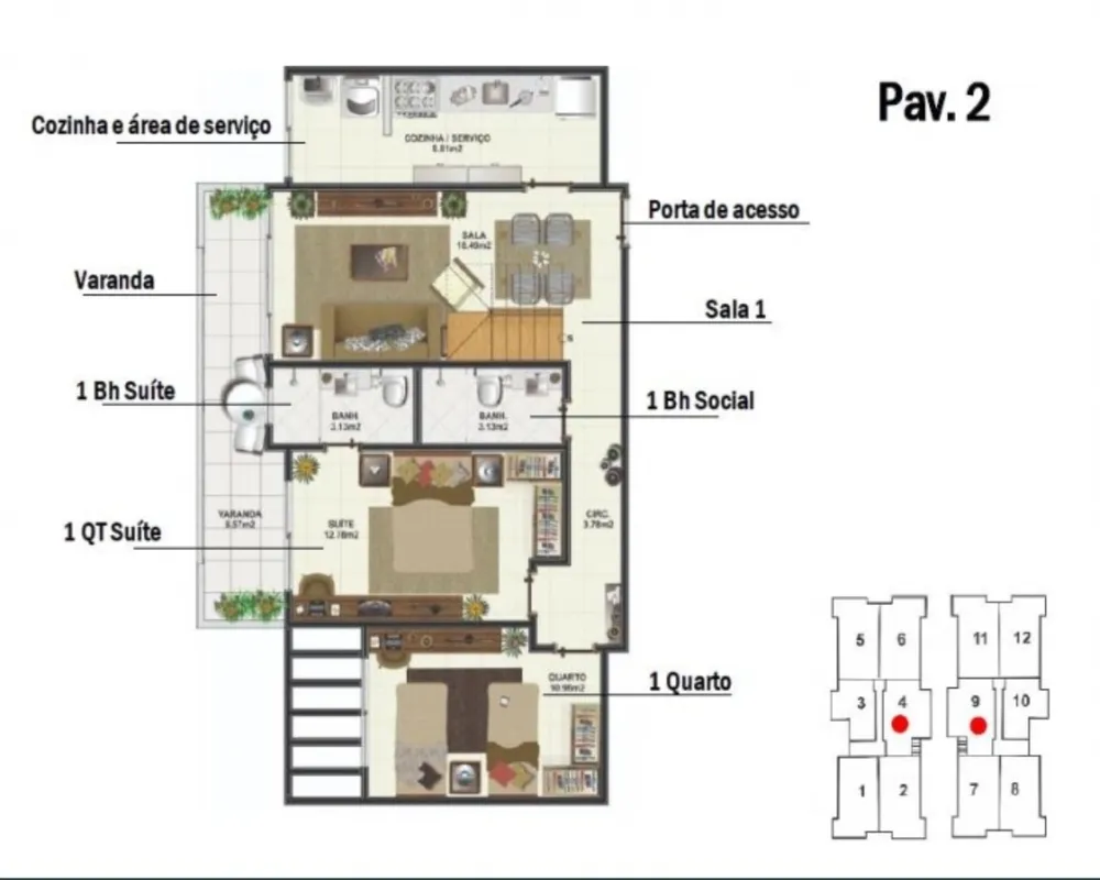 Apartamento, 1 quarto, 53 m² - Foto 14