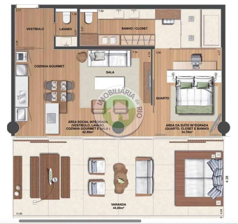 Flat/Apart Hotel, 1 quarto, 130 m² - Foto 34