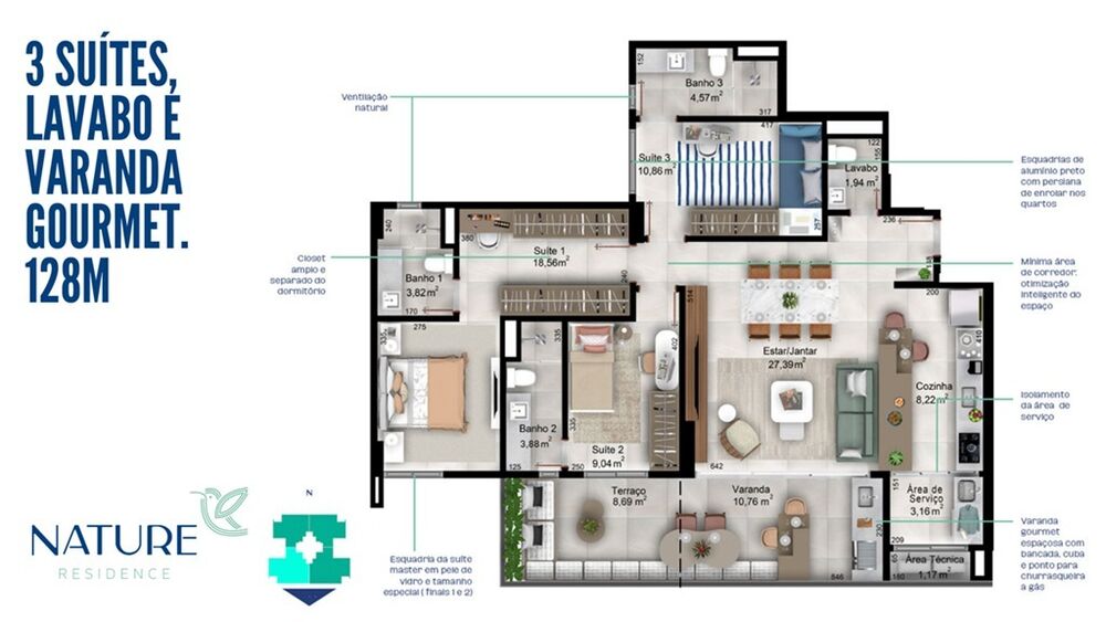 Apartamento, 3 quartos, 96 m² - Foto 10