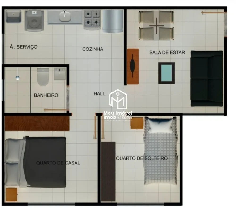 Apartamento, 2 quartos, 44 m² - Foto 8