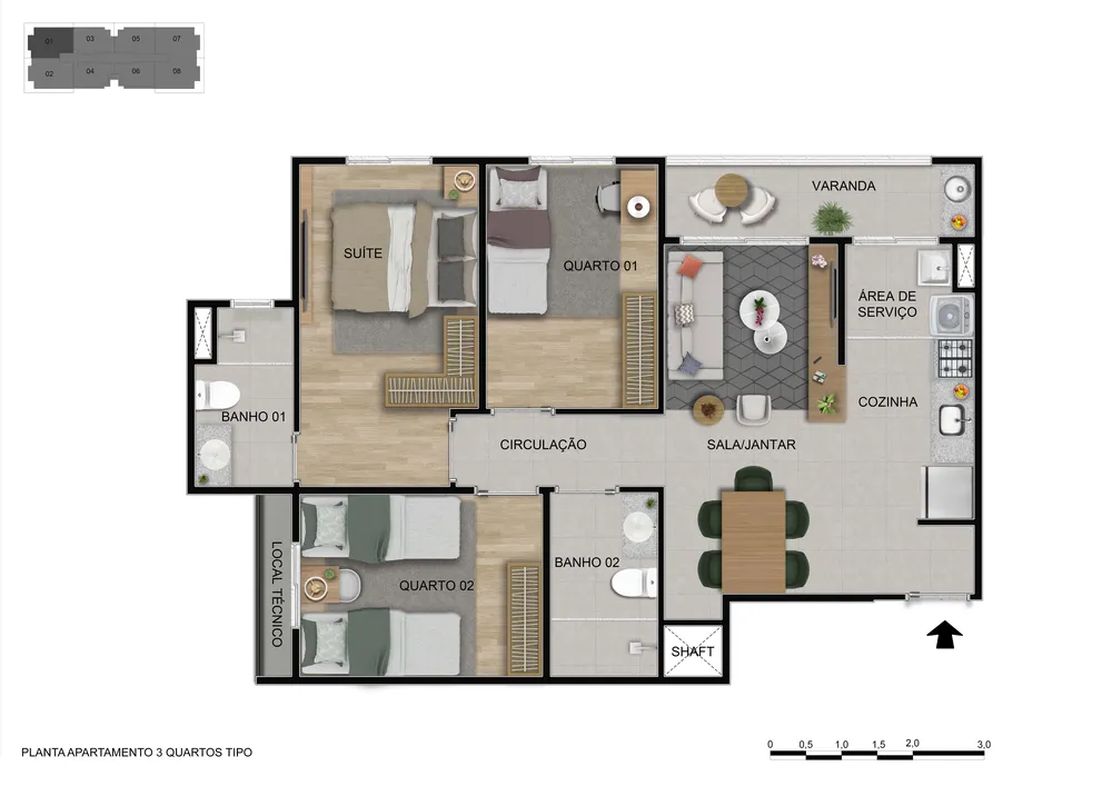 Apartamento, 2 quartos, 59 m² - Foto 24