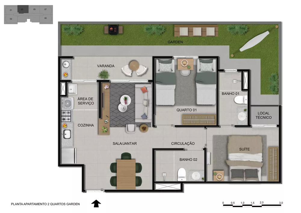 Apartamento, 2 quartos, 59 m² - Foto 8
