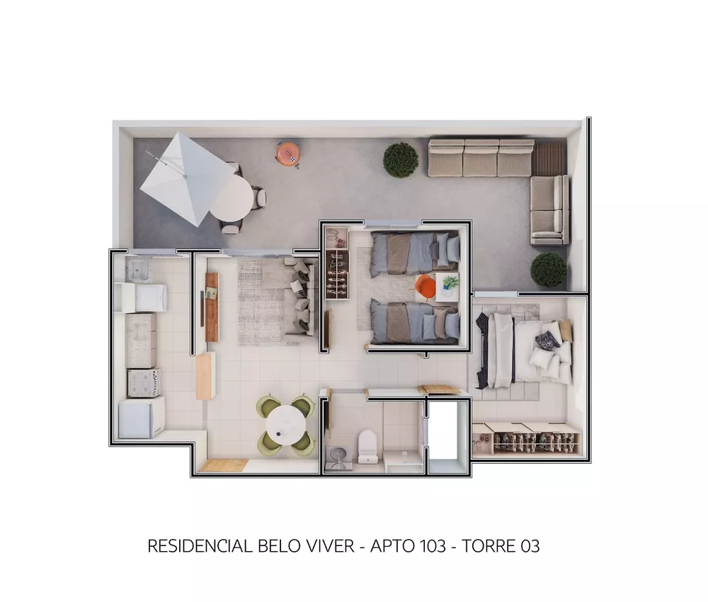 Apartamento, 2 quartos, 42 m² - Foto 3