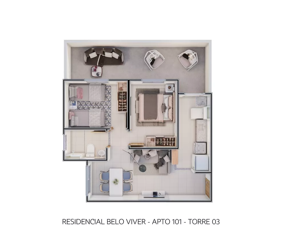 Apartamento, 2 quartos, 42 m² - Foto 2