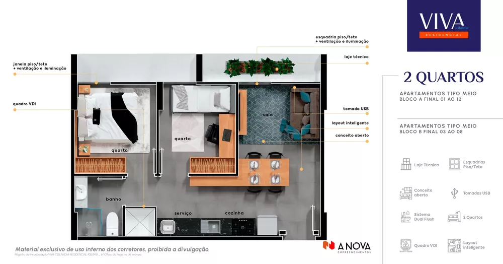 Apartamento, 2 quartos, 42 m² - Foto 4