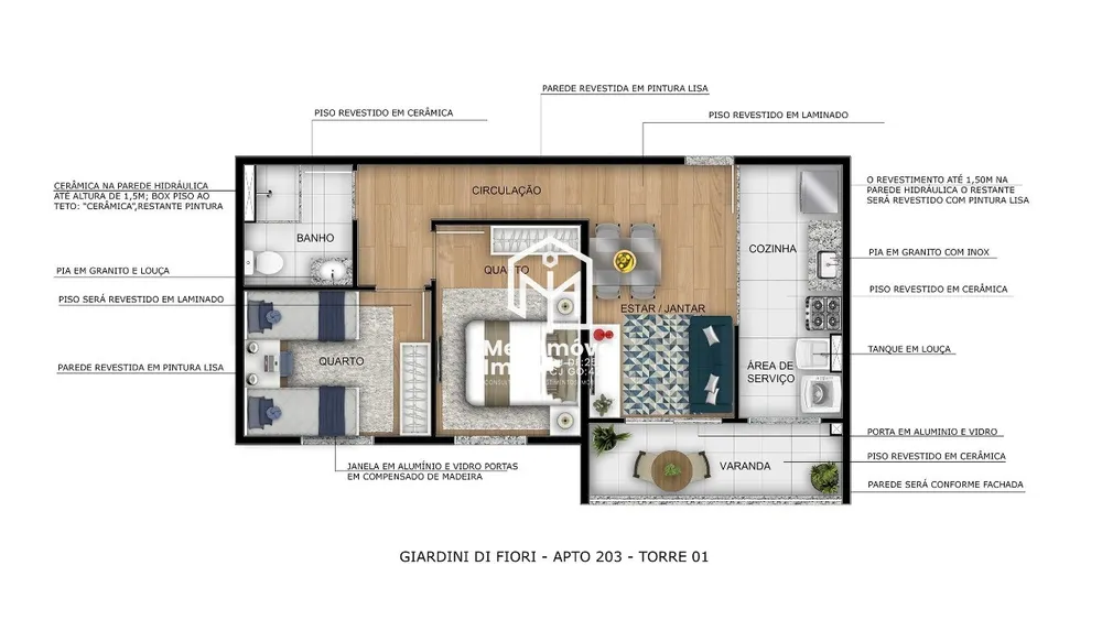 Apartamento, 2 quartos, 53 m² - Foto 7