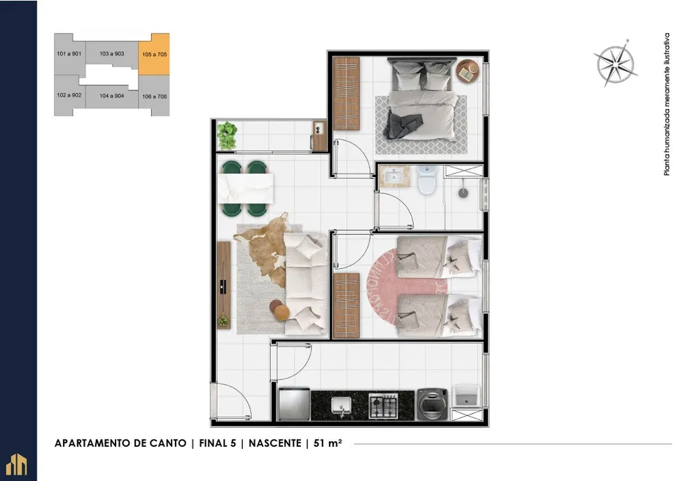 Apartamento, 2 quartos, 51 m² - Foto 11