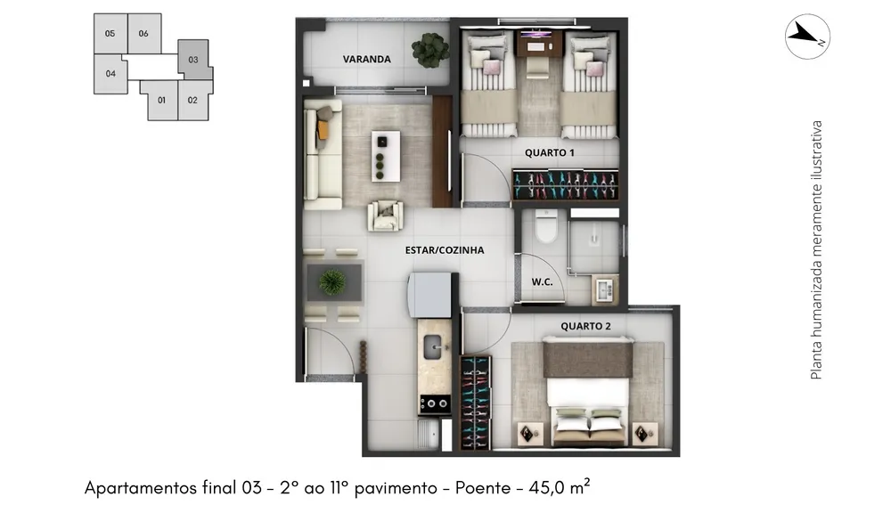 Apartamento, 2 quartos, 47 m² - Foto 17