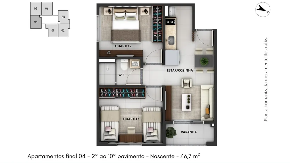 Apartamento, 2 quartos, 47 m² - Foto 18
