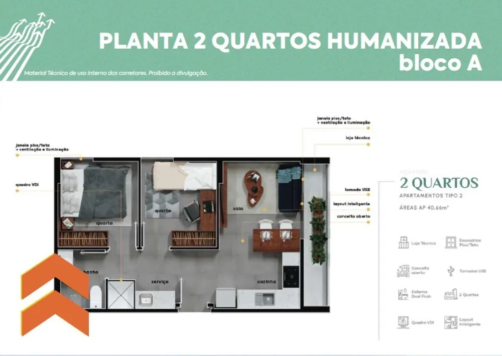 Apartamento, 2 quartos, 36 m² - Foto 11