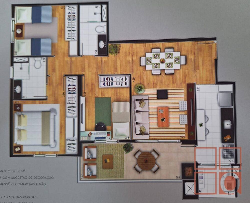 Apartamento, 3 quartos, 86 m² - Foto 14