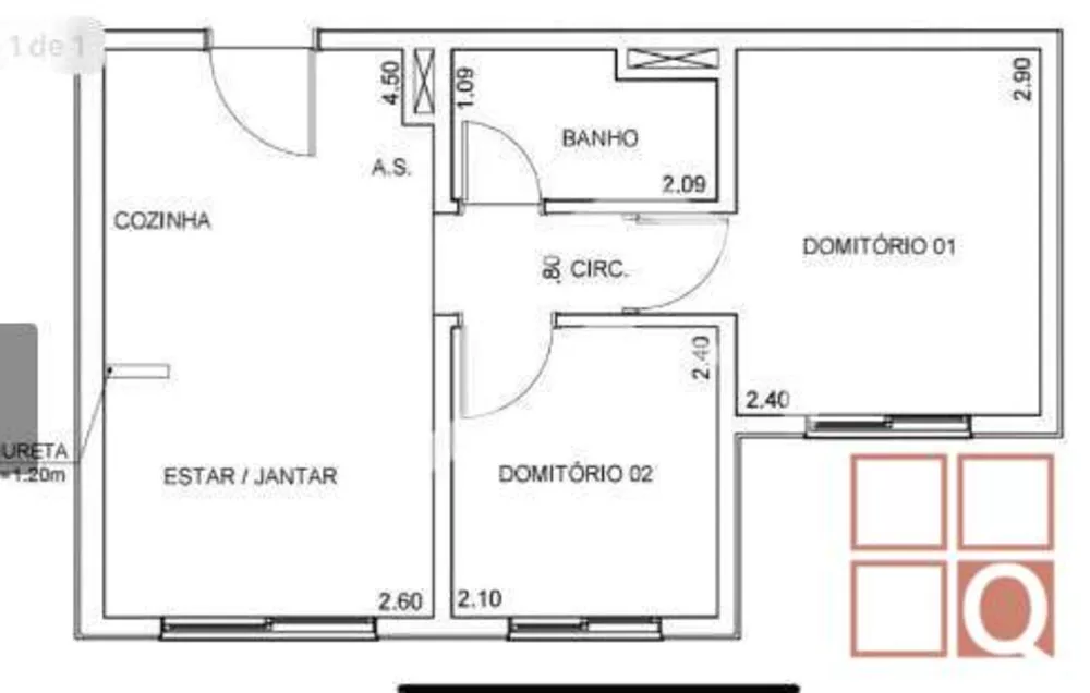 Apartamento, 2 quartos, 33 m² - Foto 6