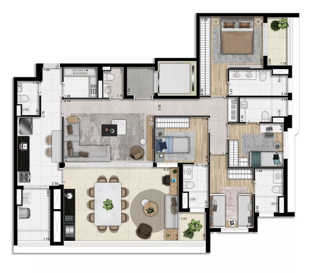 Apartamento, 3 quartos, 115 m² - Foto 6