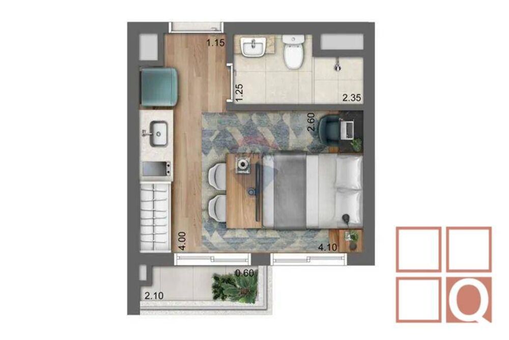 Kitnet-Studio, 21 m² - Foto 4
