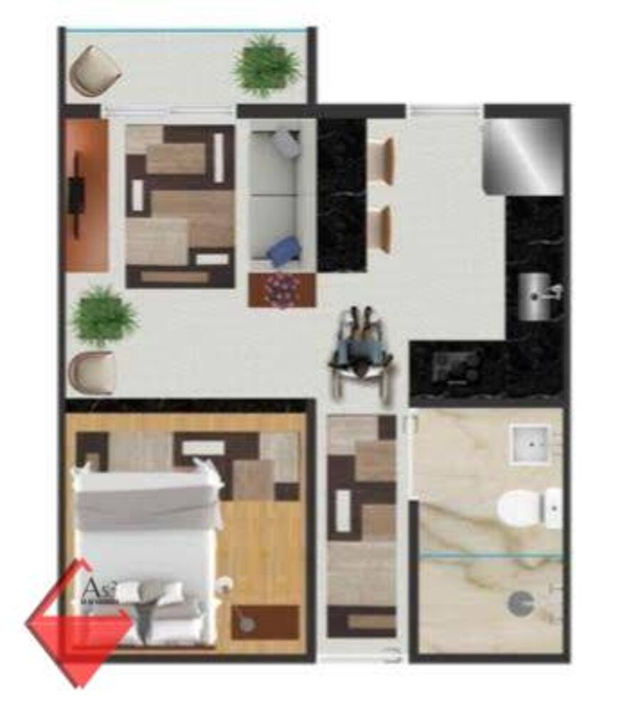 Apartamento, 1 quarto, 35 m² - Foto 12