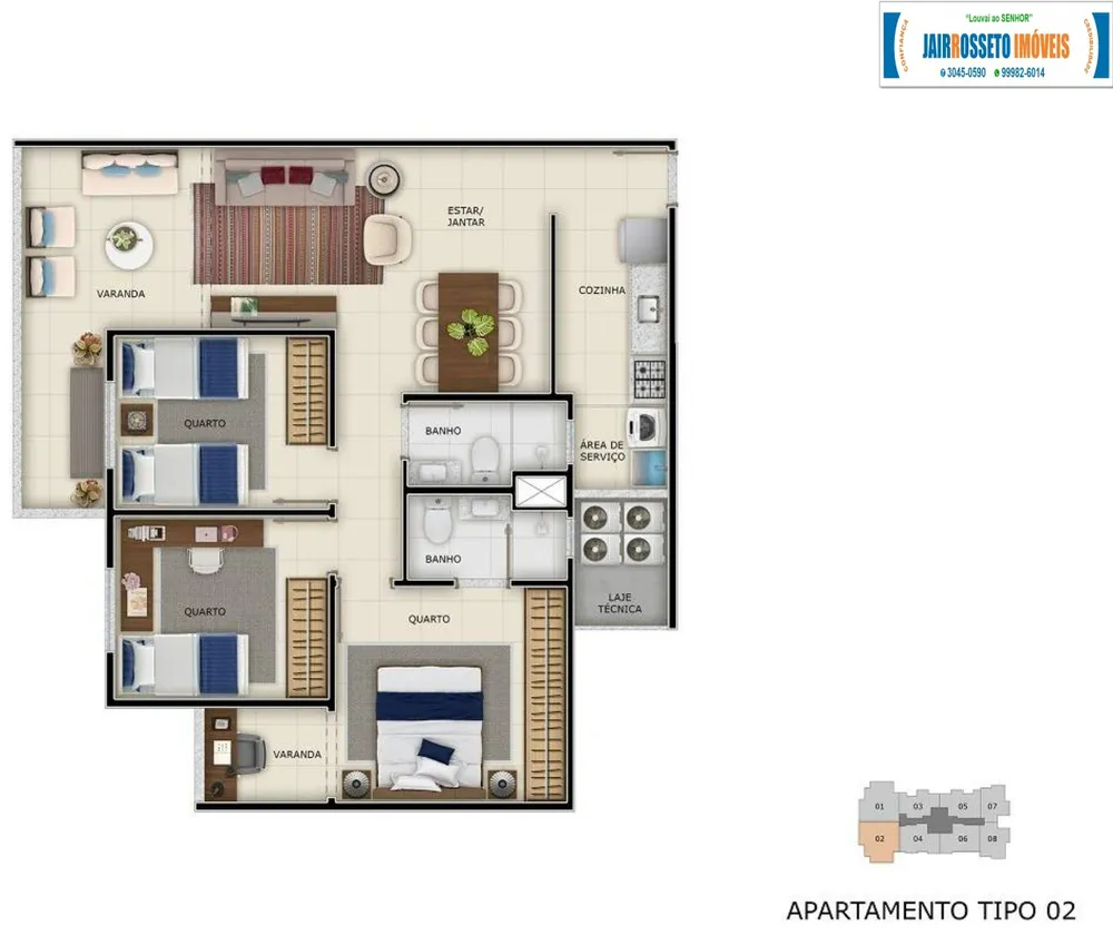 Apartamento, 3 quartos, 79 m² - Foto 2