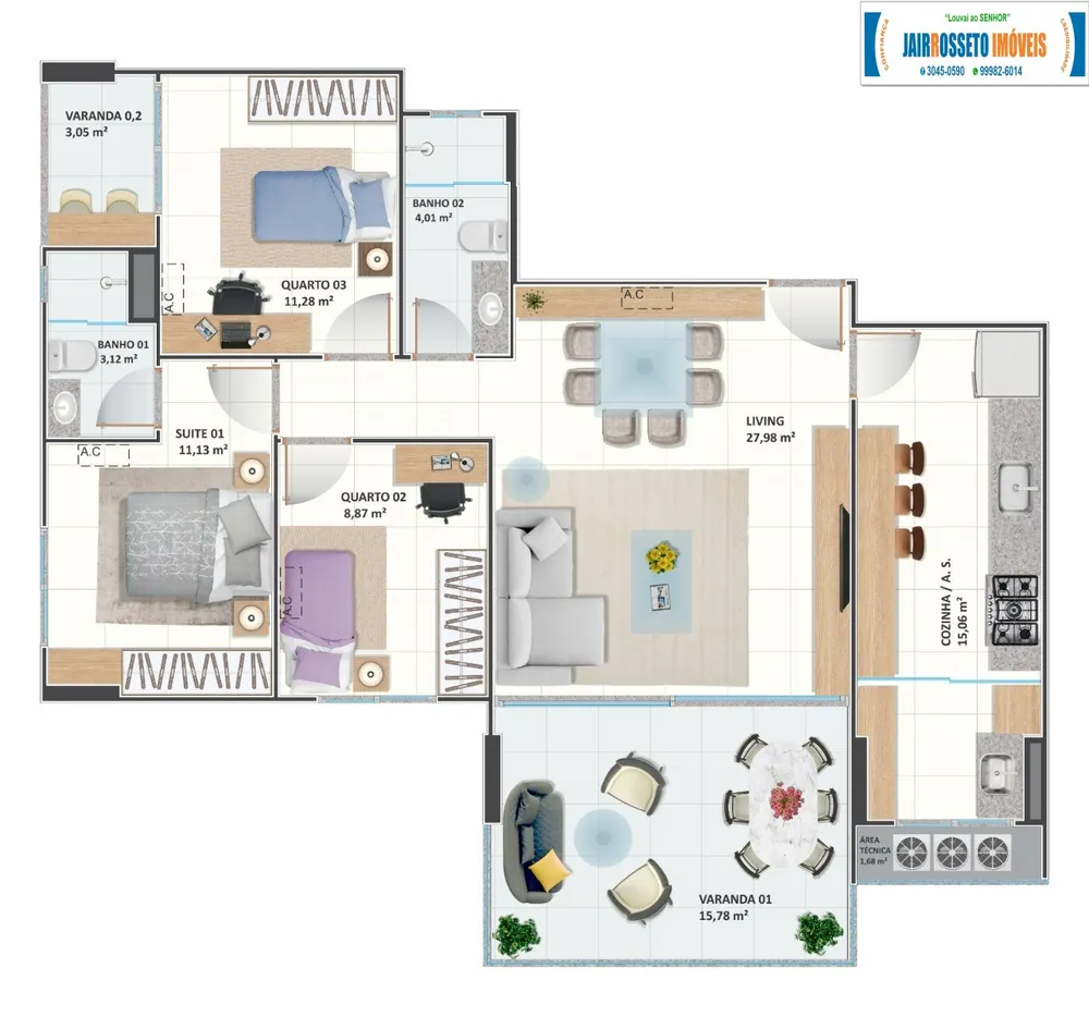 Apartamento, 3 quartos, 107 m² - Foto 6