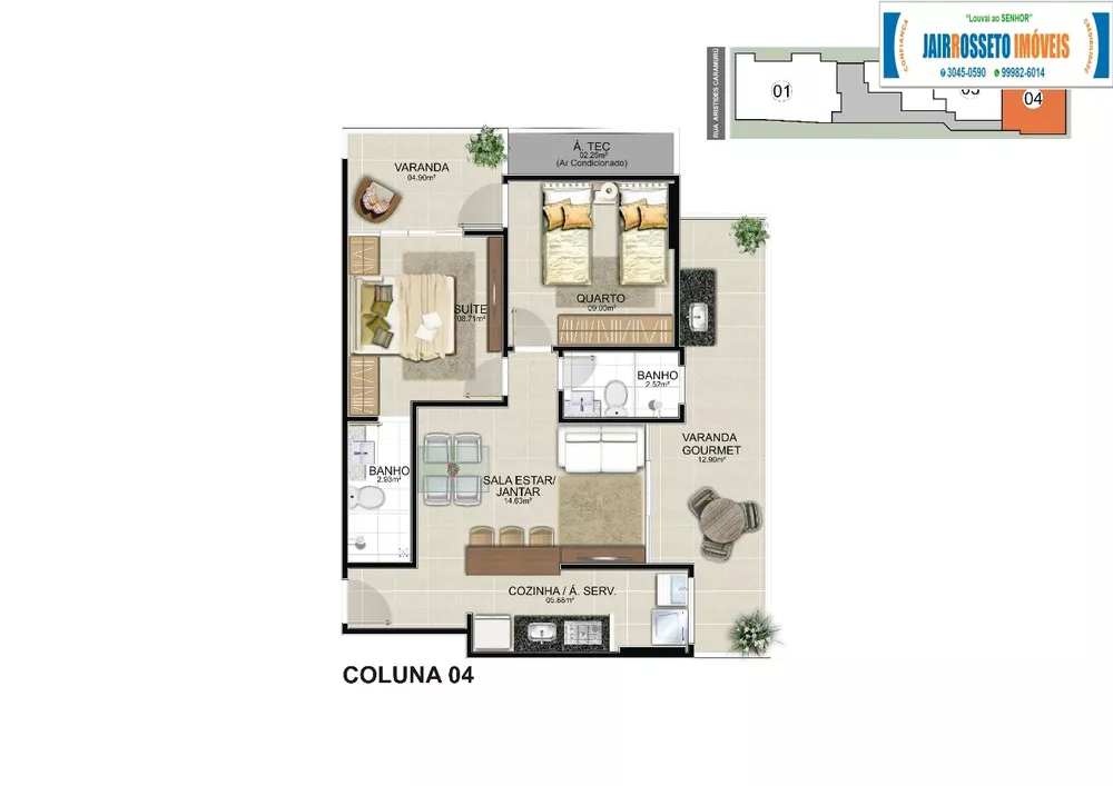 Apartamento, 2 quartos, 68 m² - Foto 3