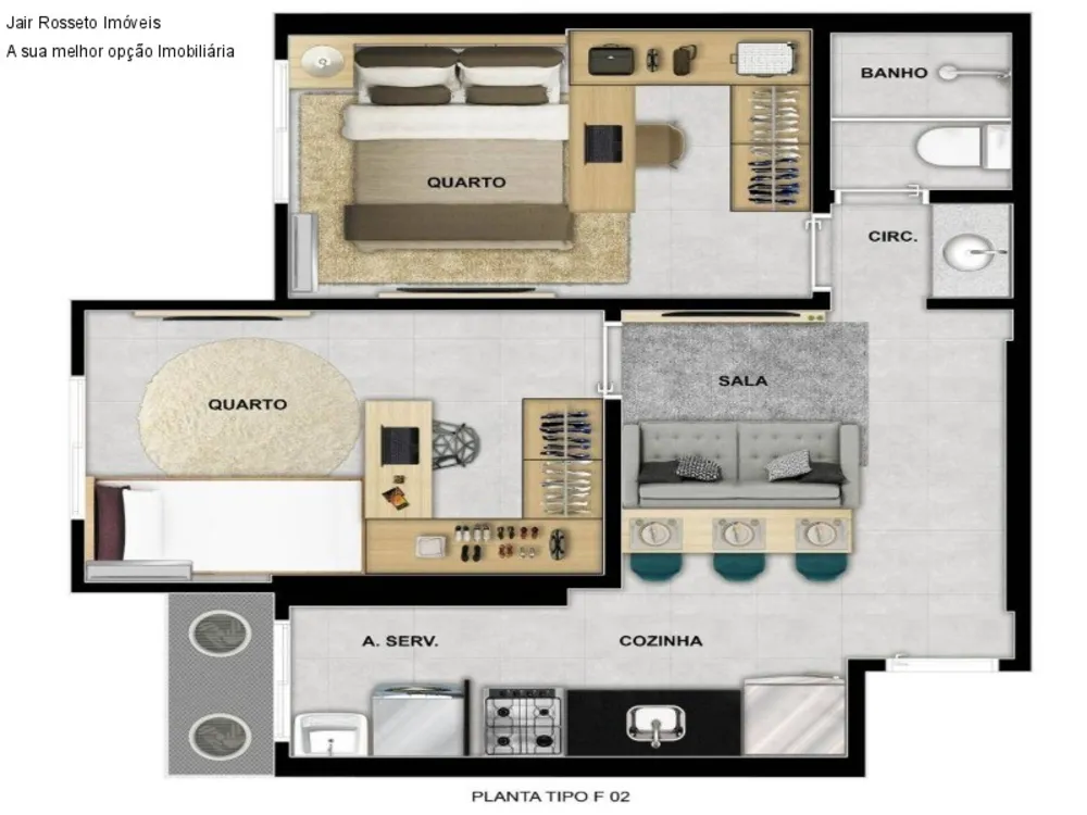 Apartamento, 2 quartos, 39 m² - Foto 6