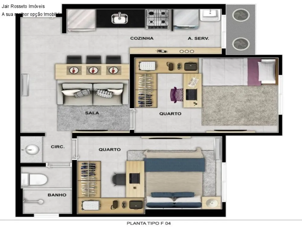 Apartamento, 2 quartos, 39 m² - Foto 5