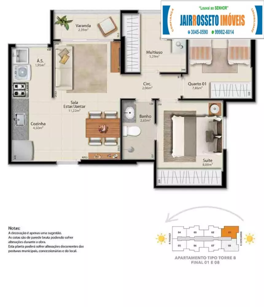 Apartamento, 2 quartos, 44 m² - Foto 8