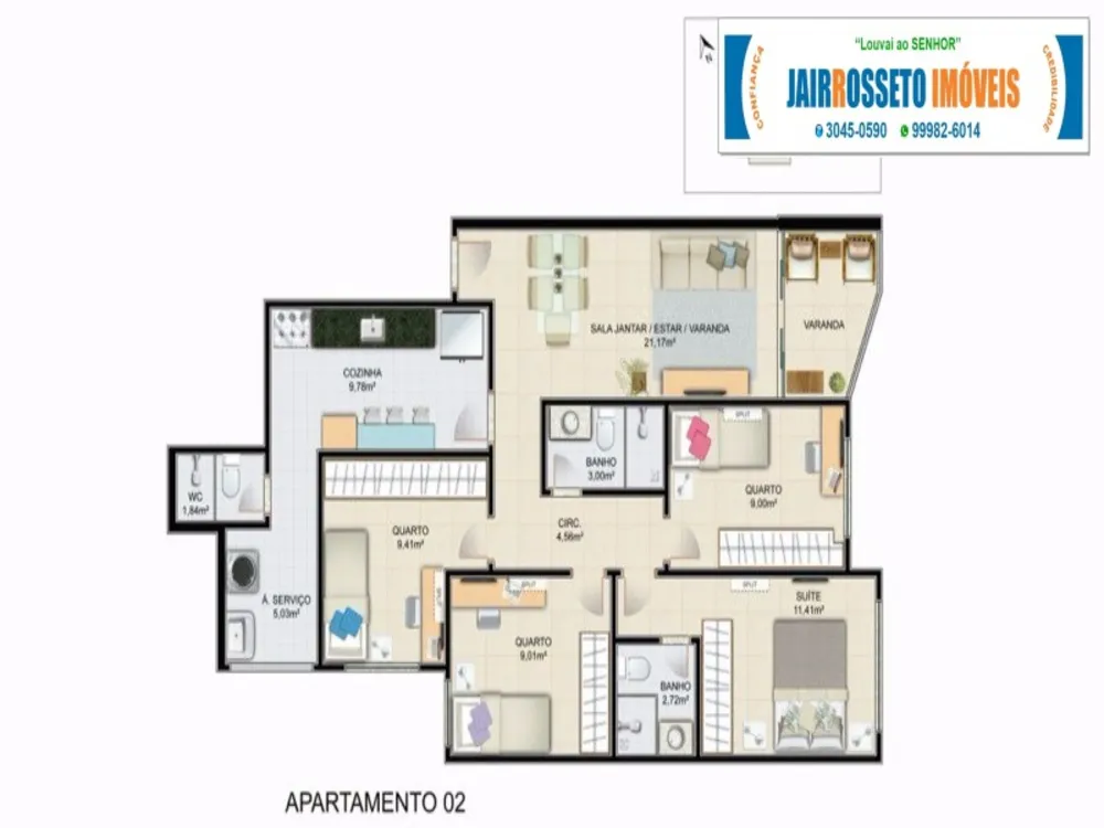 Apartamento, 4 quartos, 98 m² - Foto 2