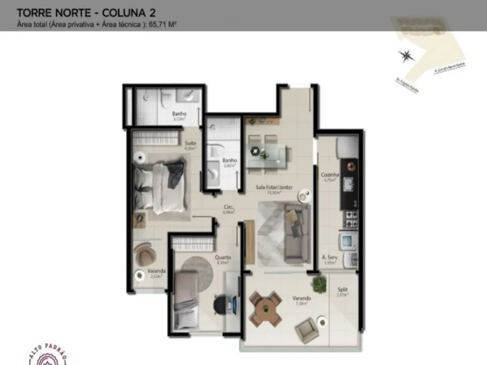 Apartamento, 2 quartos, 67 m² - Foto 9