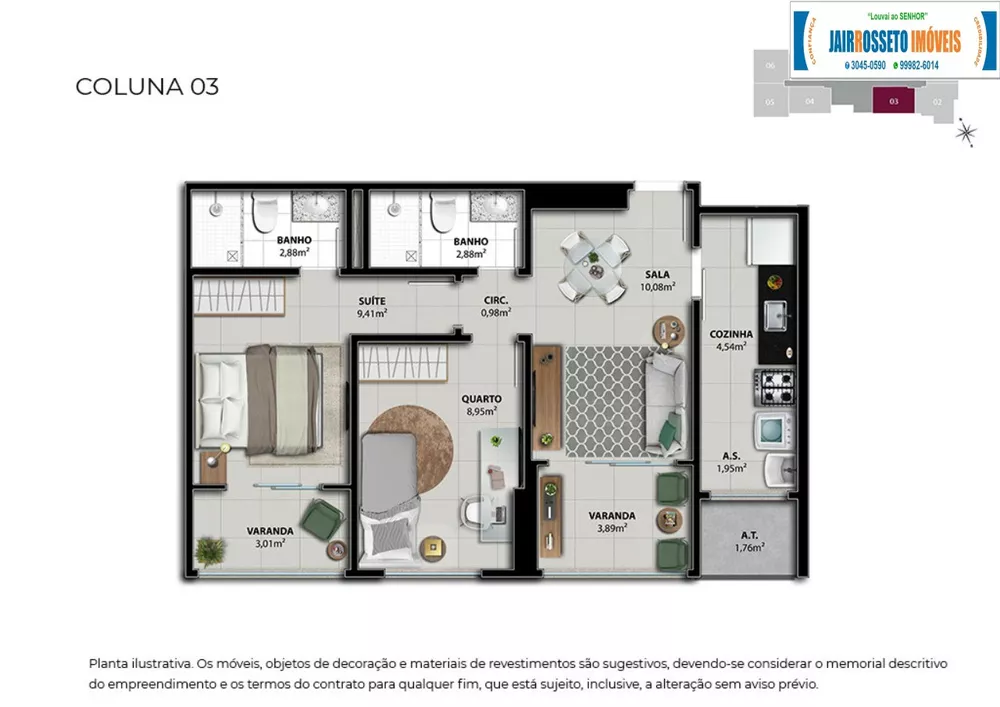 Apartamento, 2 quartos, 61 m² - Foto 12